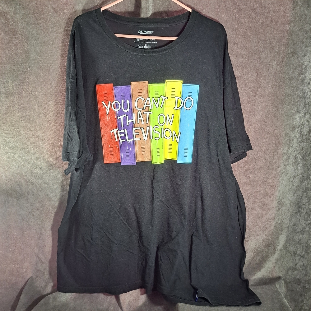 Retrokid x YTV You Can't Do That On Television Black Graphic Tee G 3X OOP